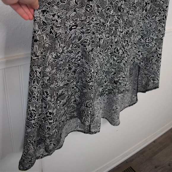 Abercrombie & Fitch Wrap Floral Dress Midi Sz S Cottagecore Boho Neutral - Picture 7 of 16